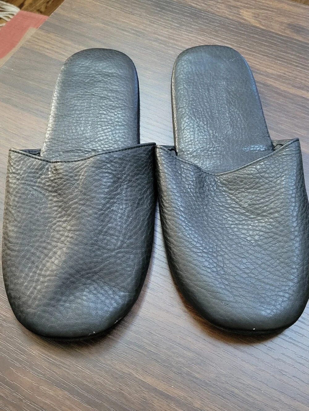 Penhaligon's Leather Slip On Bedroom Slippers Mens Size Large Comfort Luxury